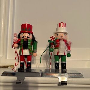 Pier1-Festive Nutcracker Stocking holder set. Like new. $50